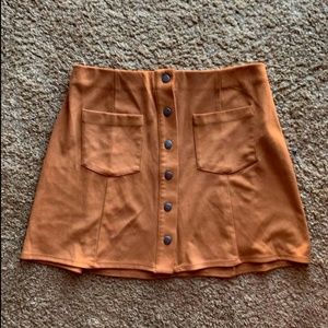 Brown Suede Skirt